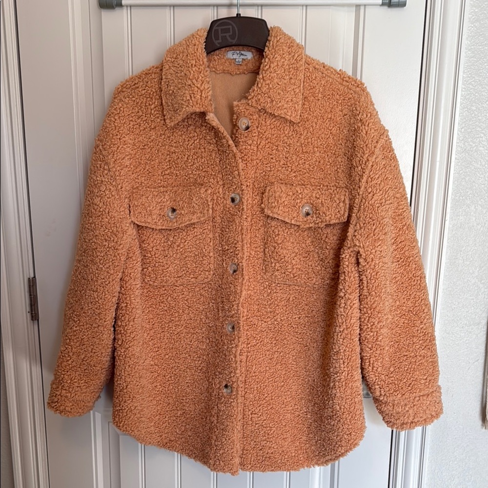 Peach Teddy Coat size Large